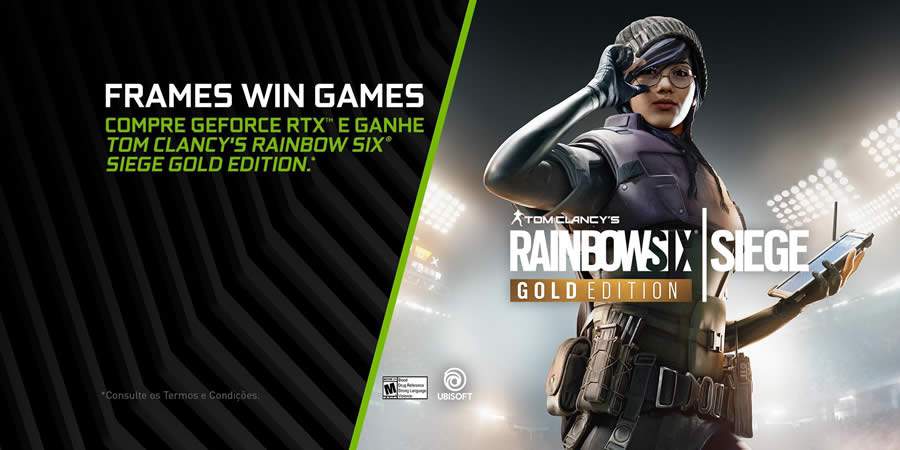NVIDIA lança promoção de GeForce RTX com Rainbow Six Siege Gold Edition