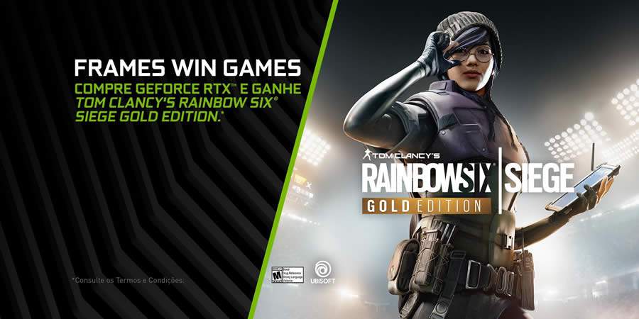 NVIDIA lan&ccedil;a promo&ccedil;&atilde;o de GeForce RTX com Rainbow Six Siege Gold Edition