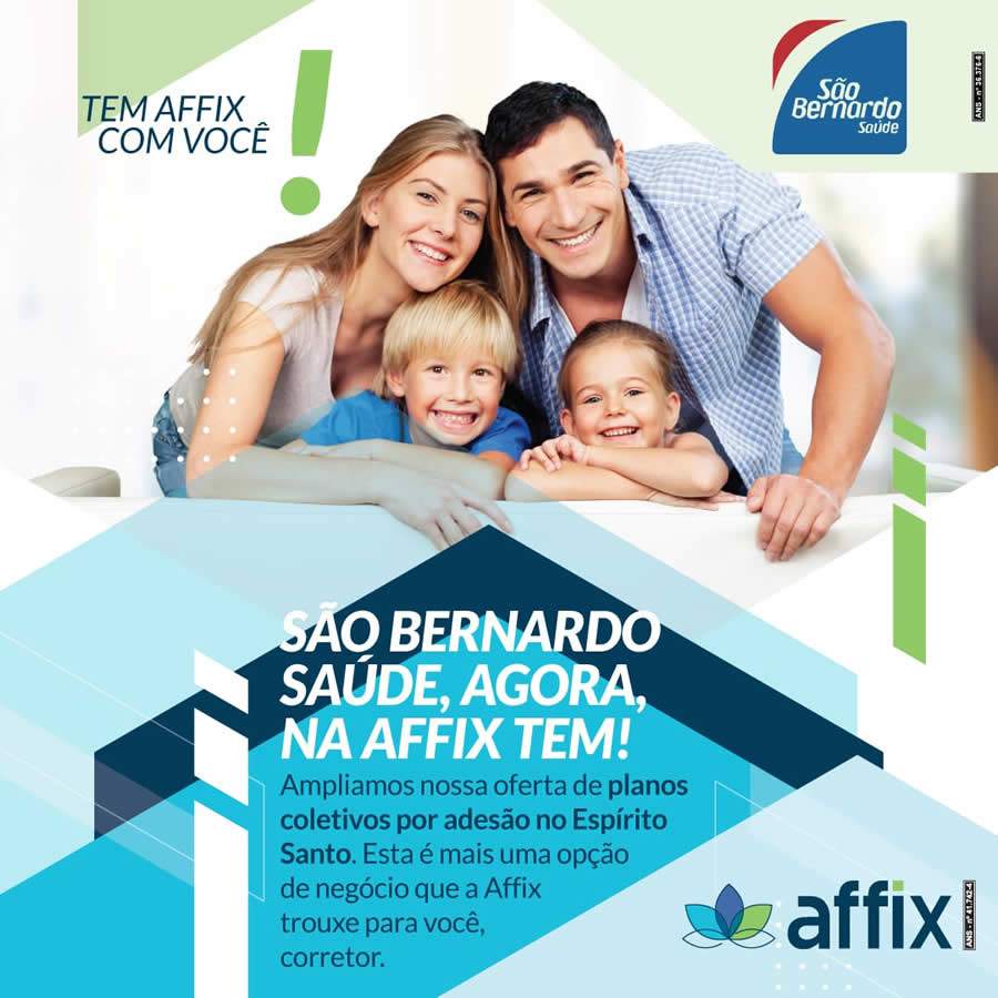 Affix amplia atua&ccedil;&atilde;o no Esp&iacute;rito Santo e anuncia parceria com a operadora de sa&uacute;de S&atilde;o Bernardo