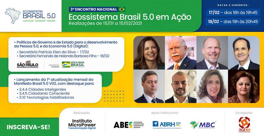 Instituto MicroPower organiza Terceiro Encontro Nacional do Ecossistema Brasil 5.0 em A&ccedil;&atilde;o