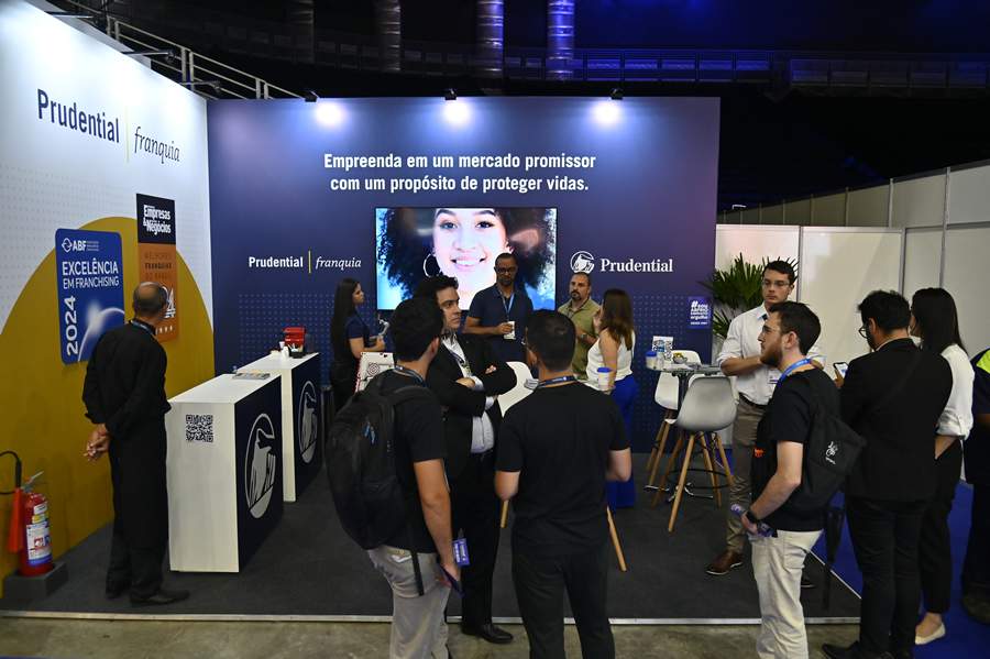 Estande da Prudential na Expo Franchising ABF Rio em 2024 | Divulgação Prudential/Bruno de Lima - Divulgação Prudential/Bruno de Lima