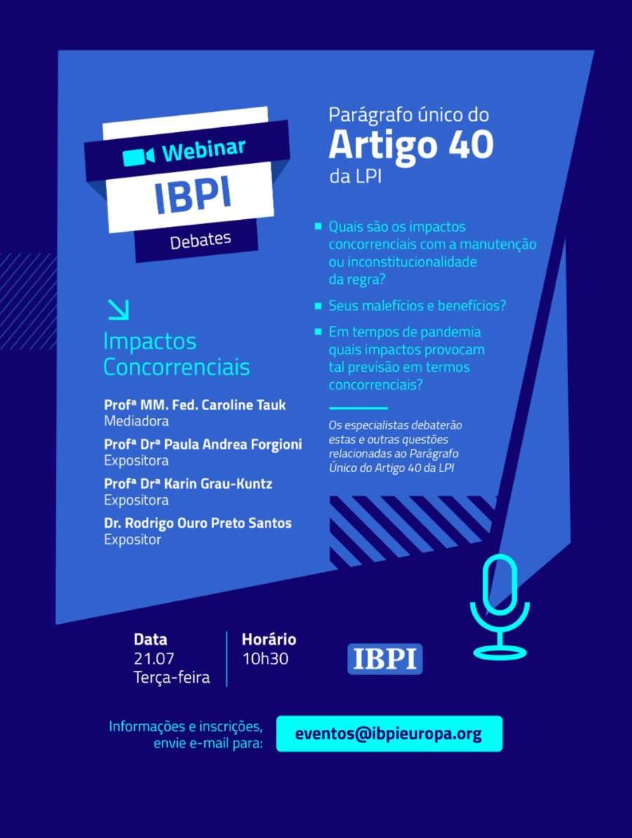 IBPI realiza ciclo de palestras sobre Lei de Propriedade Industrial