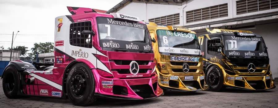 Caminhões Actros estreiam com sua força e alta performance na Copa Truck 2019