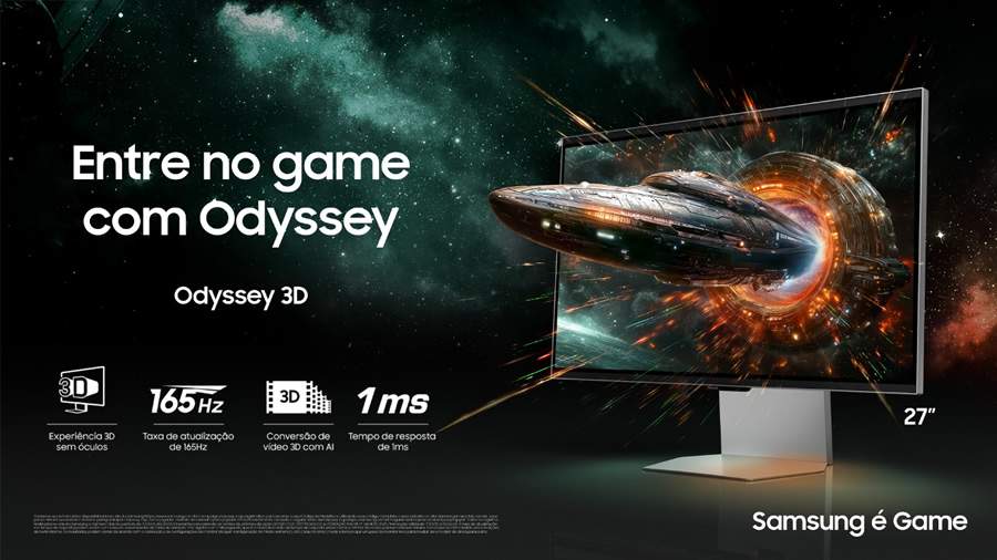 Odyssey 3D, da Samsung. Imagem meramente ilustrativa.