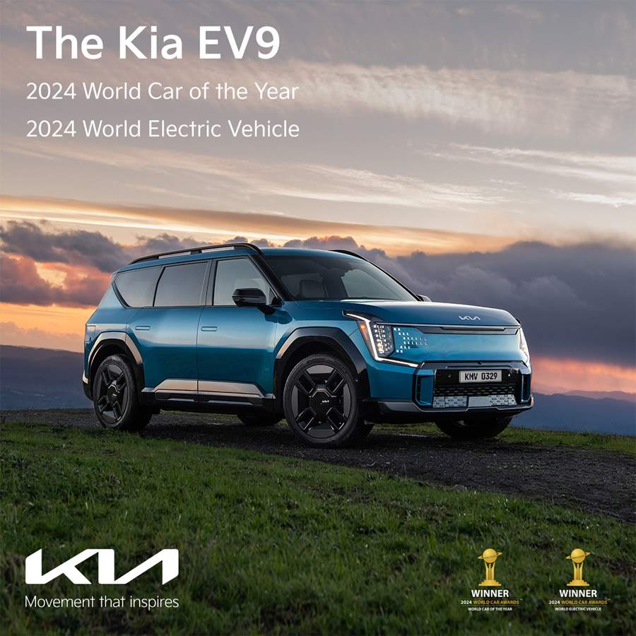 Kia EV9 conquista dupla vitória no World Car Awards 2024