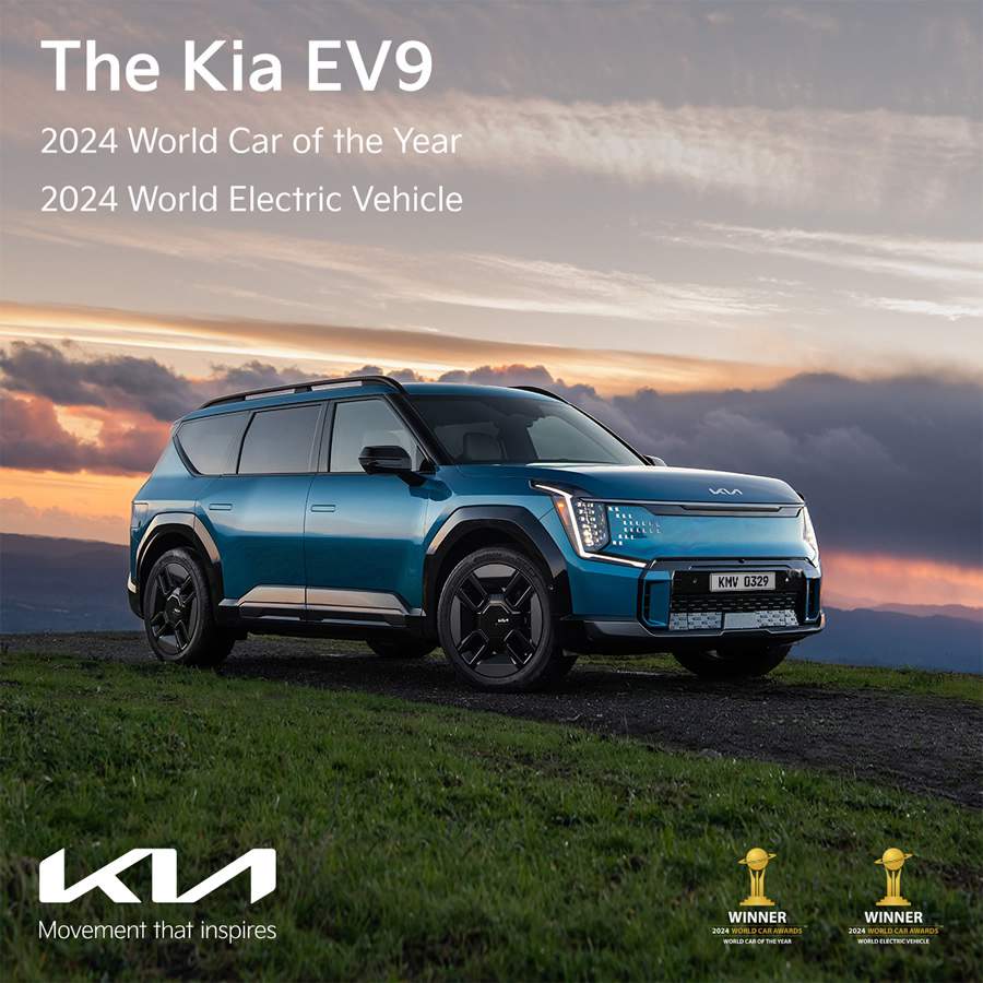 Kia EV9 conquista dupla vit&oacute;ria no World Car Awards 2024