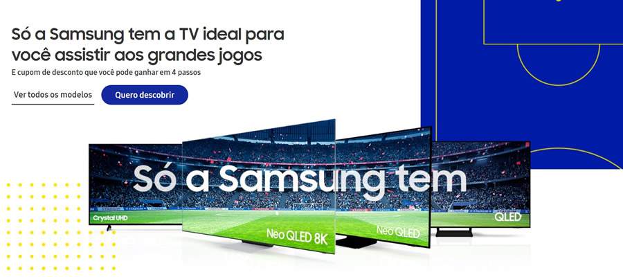 Site da Samsung tem nova funcionalidade que indica a melhor TV da marca para cada tipo de usu&aacute;rio
