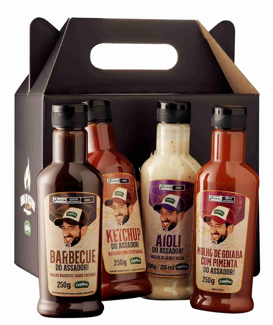 Netão, do Bom Beef, lança sua Linha do Assador de molhos e condimentos com a Cepêra