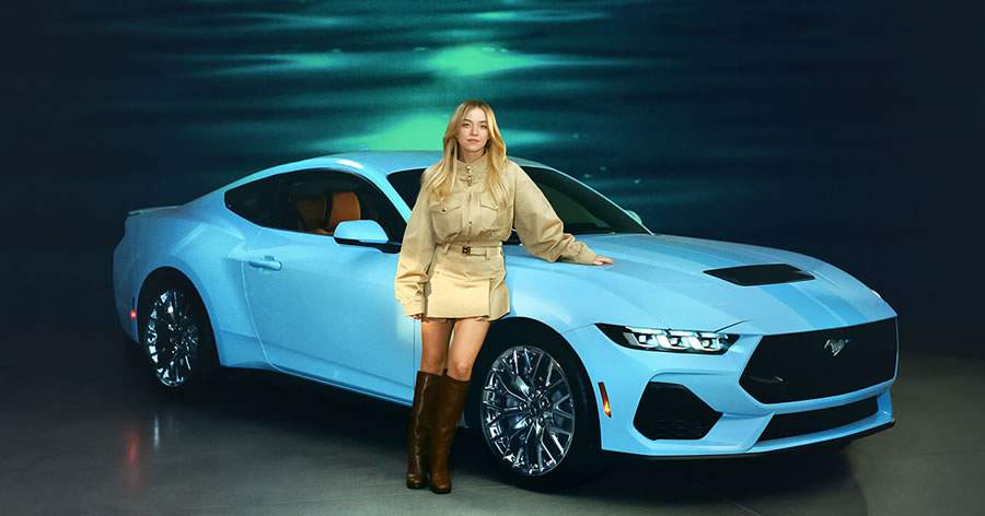 Ford cria Mustang GT 2024 dos sonhos personalizado pela atriz Sydney Sweeney