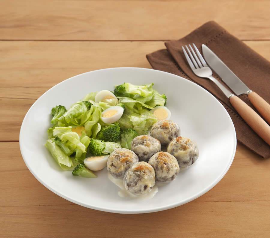 Divulga&ccedil;&atilde;o | Ajinomoto do Brasil Alm&ocirc;ndegas gratinadas com salada verde
