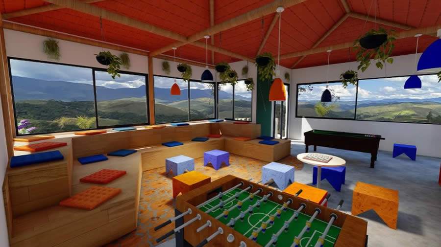 Sala de descompress&atilde;o: projeto da Quadoo criado especialmente para uma mineradora de Itabirito/MG - Divulga&ccedil;&atilde;o