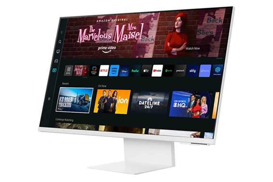 Smart Monitor M8 de 32&rdquo; da Samsung. Imagem meramente ilustrativa.