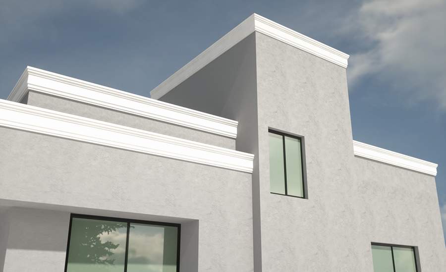 ISODecor® em fachadas de cobertura em laje / Crédito: Divulgação