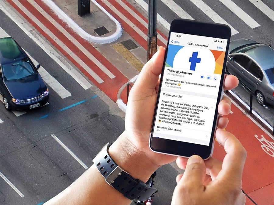 Na Thinkseg, contrata&ccedil;&atilde;o do seguro auto Pay Per Use &eacute; feita pela celular
