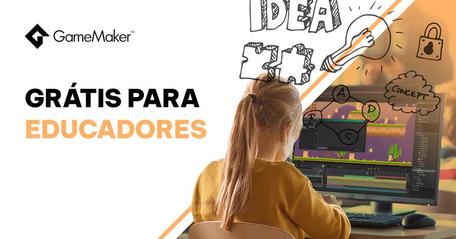 Educadores agora podem ensinar design de jogos gratuitamente com o GameMaker