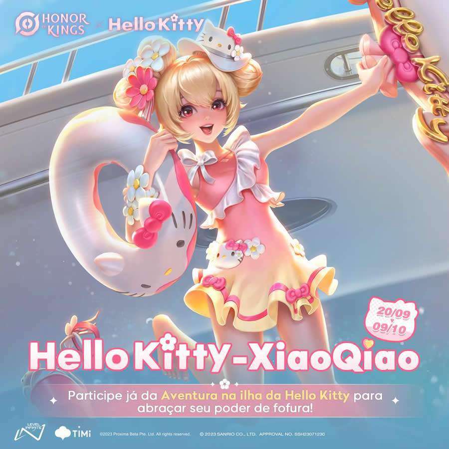 Honor of Kings anuncia colabora&ccedil;&atilde;o com a Sanrio e traz visuais tem&aacute;ticos da Hello Kitty ao jogo