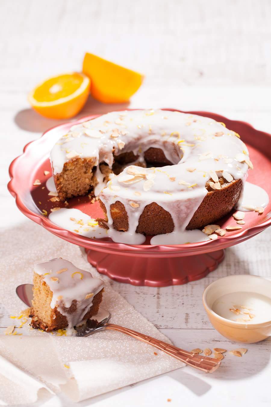 Bolo de laranja com amêndoas