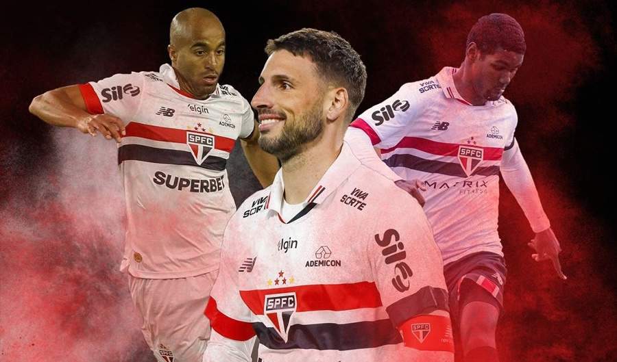 A Sil Fios e Cabos Elétricos com sua marca estampada na manga da camisa do São Paulo Futebol Clube | Imagem: divulgação Crédito: Divulgação Sil Fios