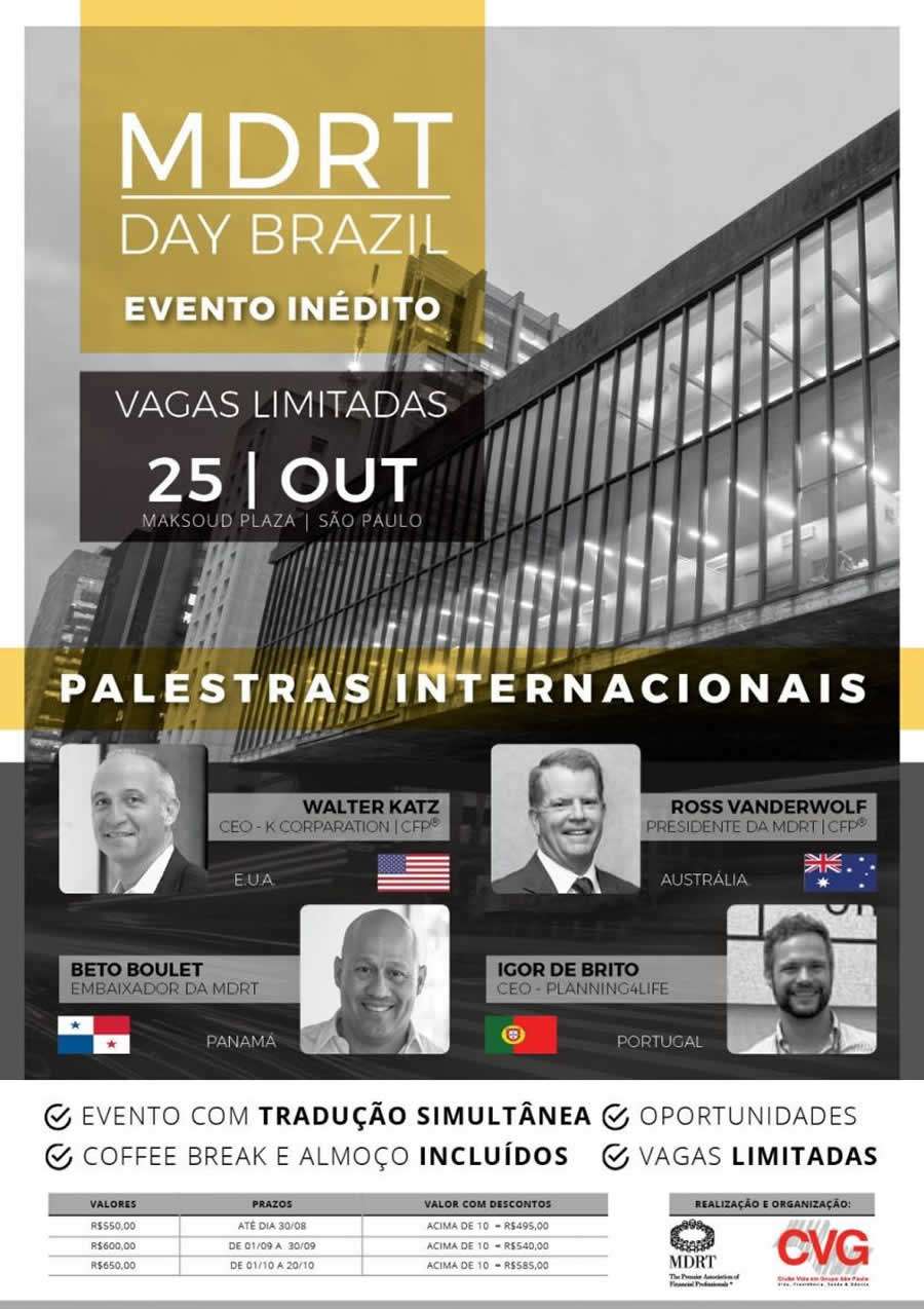 CVG-SP apresenta MDRT Day Brazil