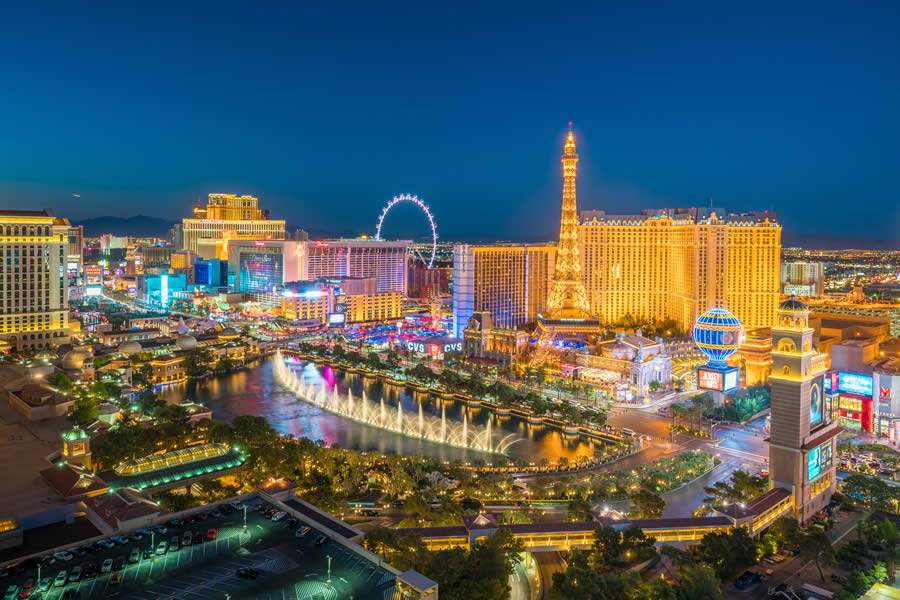 Vista da cidade de Las Vegas em Nevada, Estados Unidos - Crédito: iStock/f11photo
