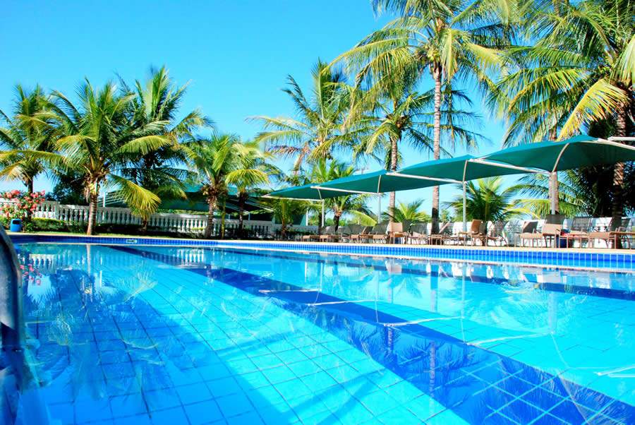 Uma das piscinas do Brotas Eco Resort - Divulgação