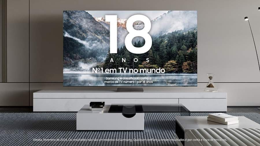 Samsung Electronics mant&eacute;m seu reinado como l&iacute;der global em vendas no mercado de TVs por 18 anos consecutivos