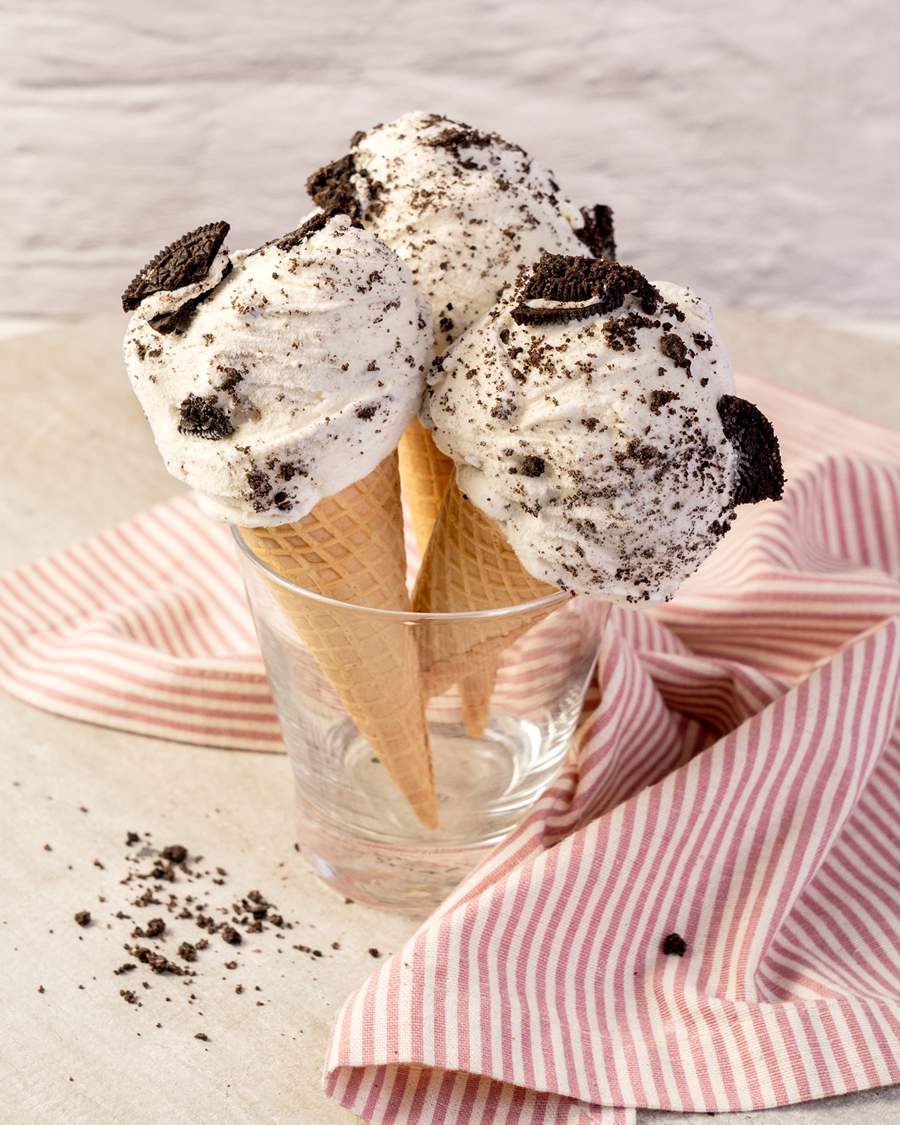Bacio di Latte une gelato de baunilha com cookies em sabor especial