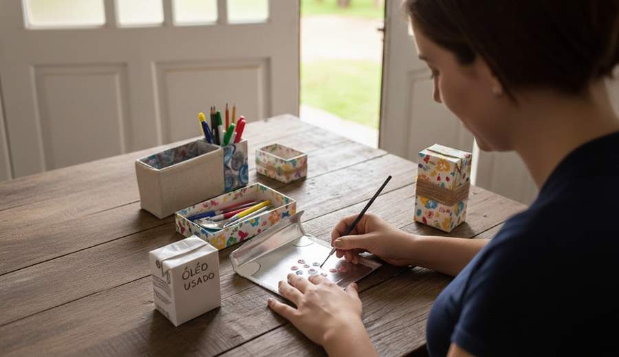 Conhe&ccedil;a 5 modos de reaproveitar a caixa de leite UHT com artesanato - Divulga&ccedil;&atilde;o