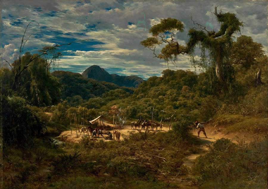 Henri Nicolas Vinet, França, 1817- Niterói, Brasil, 1876, Paisagem nos arredores do RJ, 1864, acervo Masp. Foto João Musa