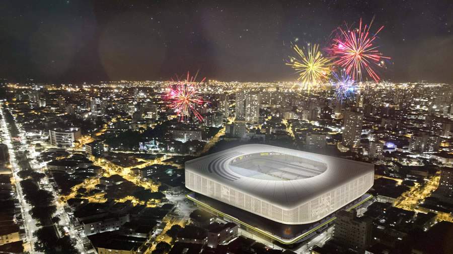O projeto do novo est&aacute;dio do Santos FC &eacute; assinado pelo arquiteto Luiz Volpato.