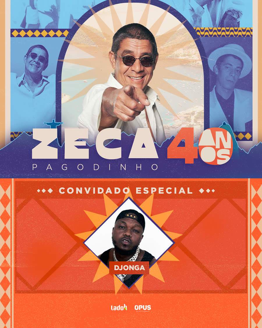 Zeca Pagodinho confirma participação especial de Djonga em gravação de DVD no Rio de Janeiro