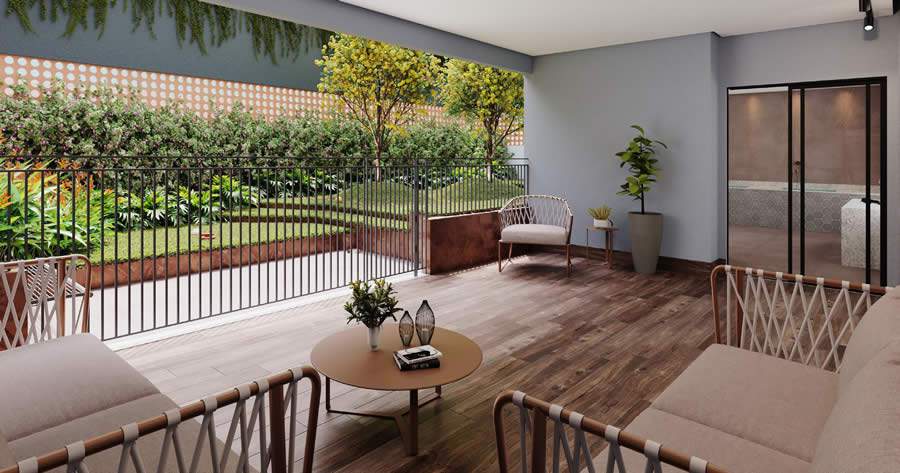 Lounge - imagem de perspectiva do empreendimento Reserva 27 