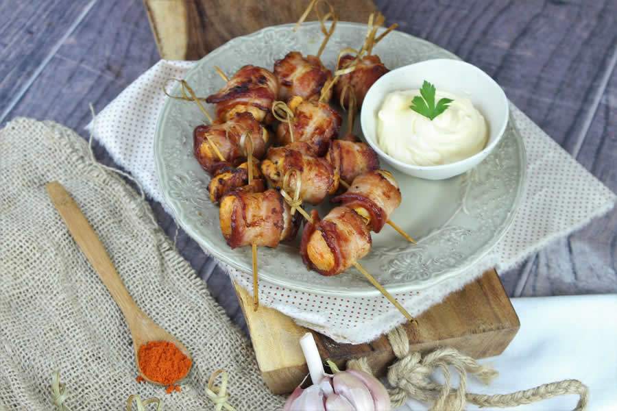 Enroladinho de Frango e Bacon- Chef Bru Calderon 