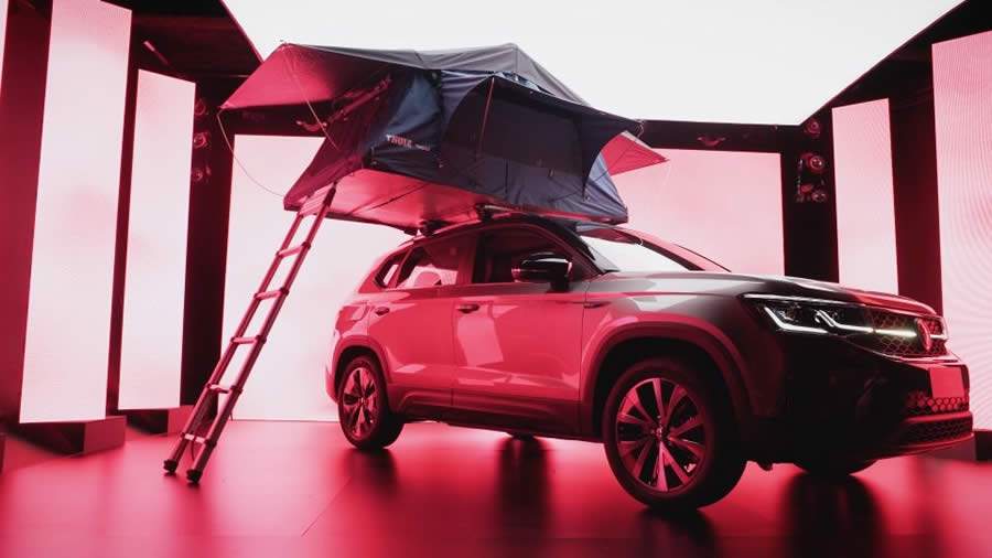 De tenda para camping a purificador de ar, o VW Taos chega com mais de 100 acess&oacute;rios
