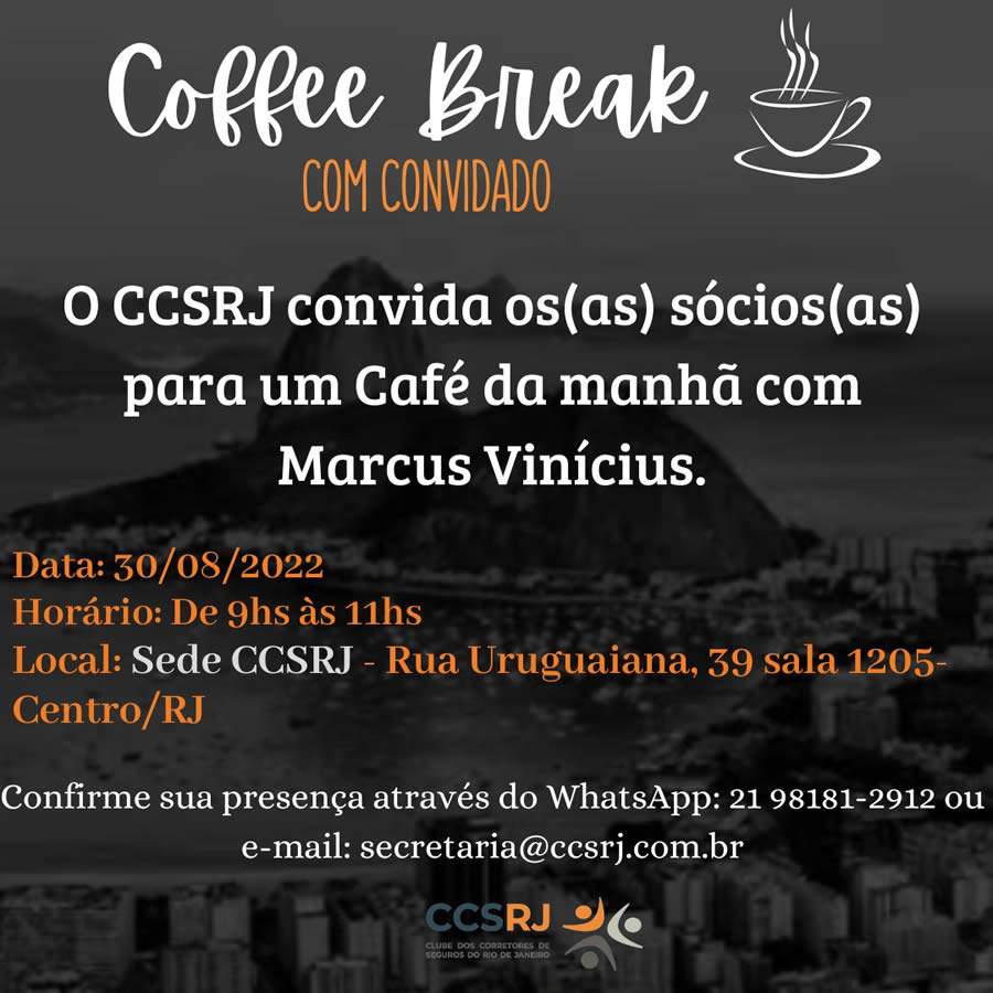 CCS-RJ promove Caf&eacute; da Manh&atilde; com Marcus Vinicius Martins