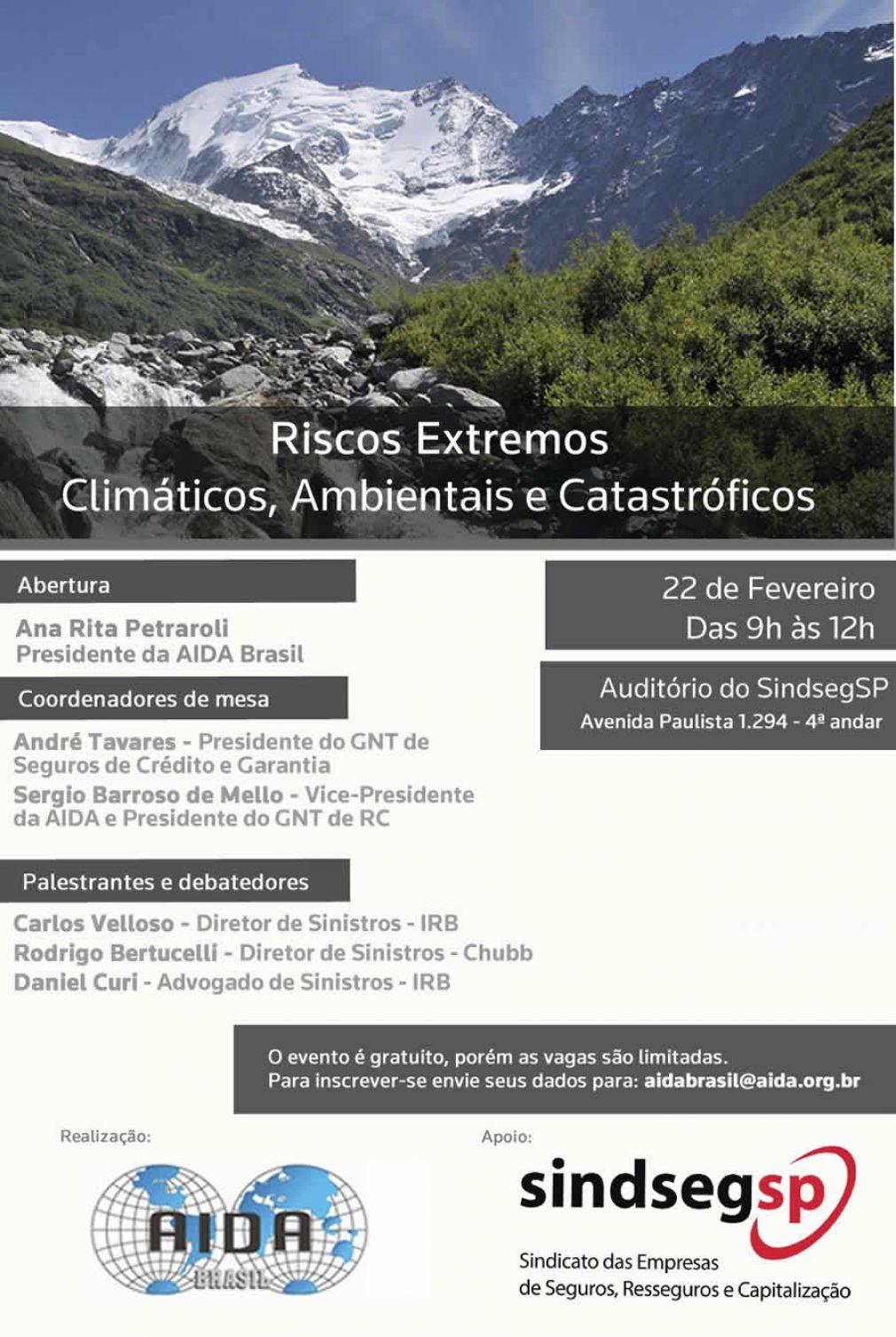 AIDA Brasil realiza evento sobre Riscos Extremos em S&atilde;o Paulo