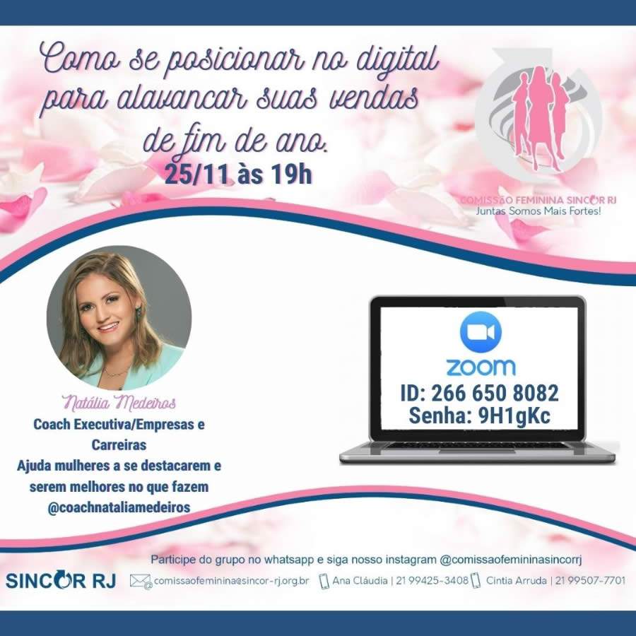 Comiss&atilde;o Feminina do Sincor-RJ realiza evento online