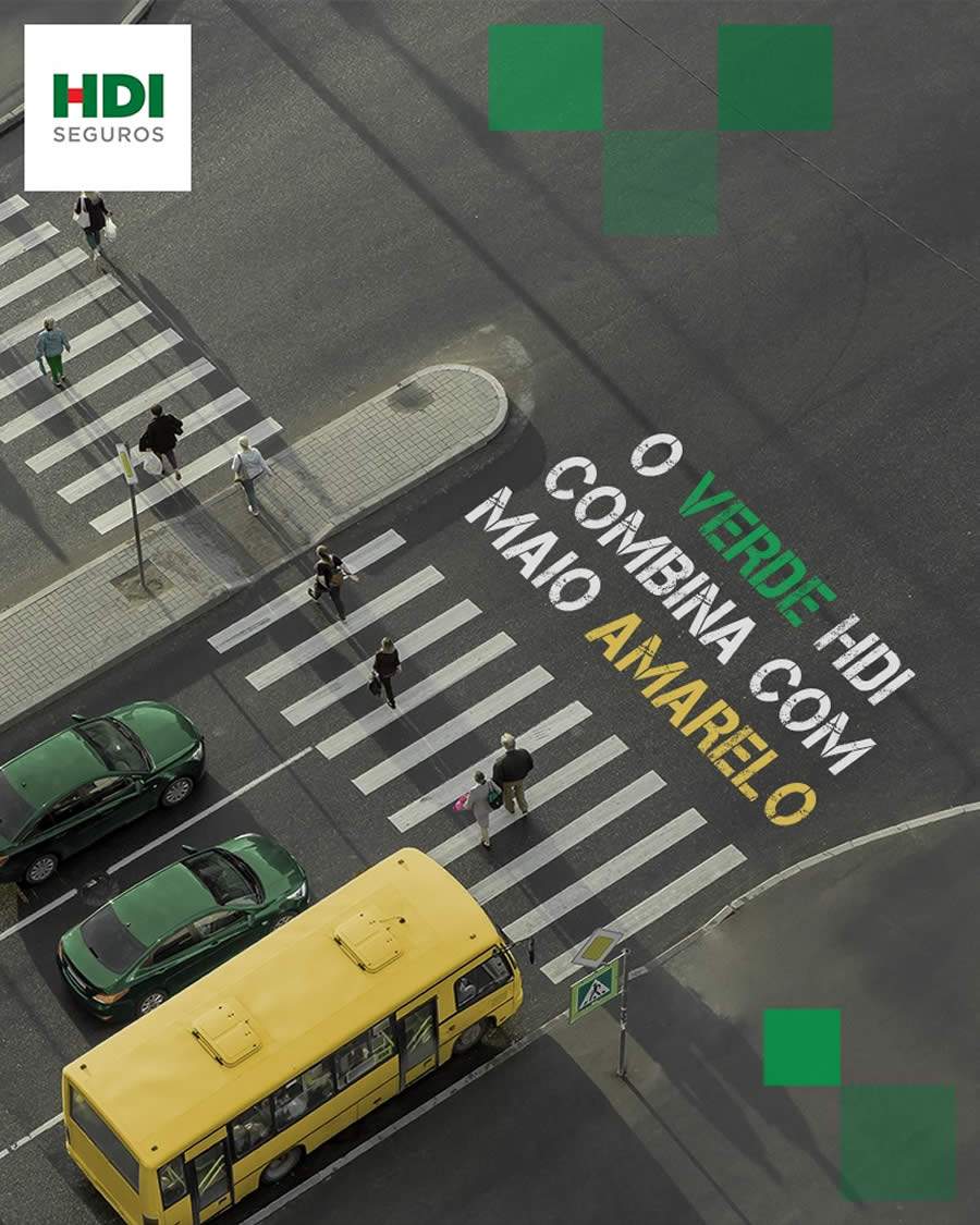 HDI Seguros abra&ccedil;a campanha Maio Amarelo