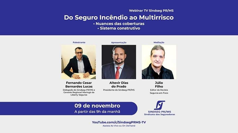 Webinar da TV Sindseg PR/MS nesta ter&ccedil;a-feira mostra particularidades fundamentais do seguro inc&ecirc;ndio