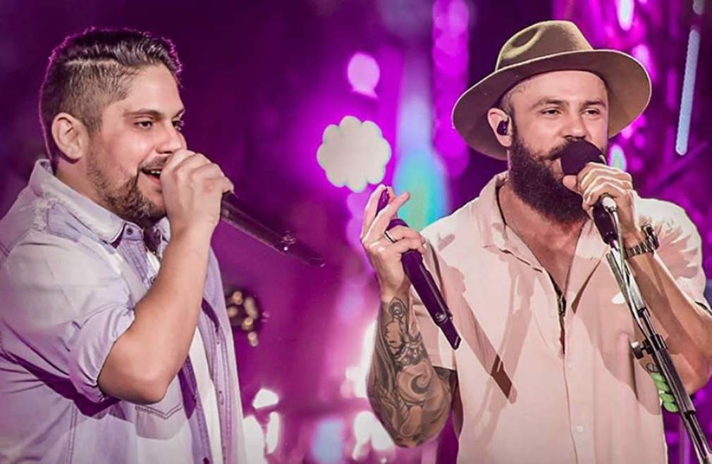 Jorge & Mateus interpretam seus sucessos na tela da Band. Foto: Divulgação/Facebook Oficial 