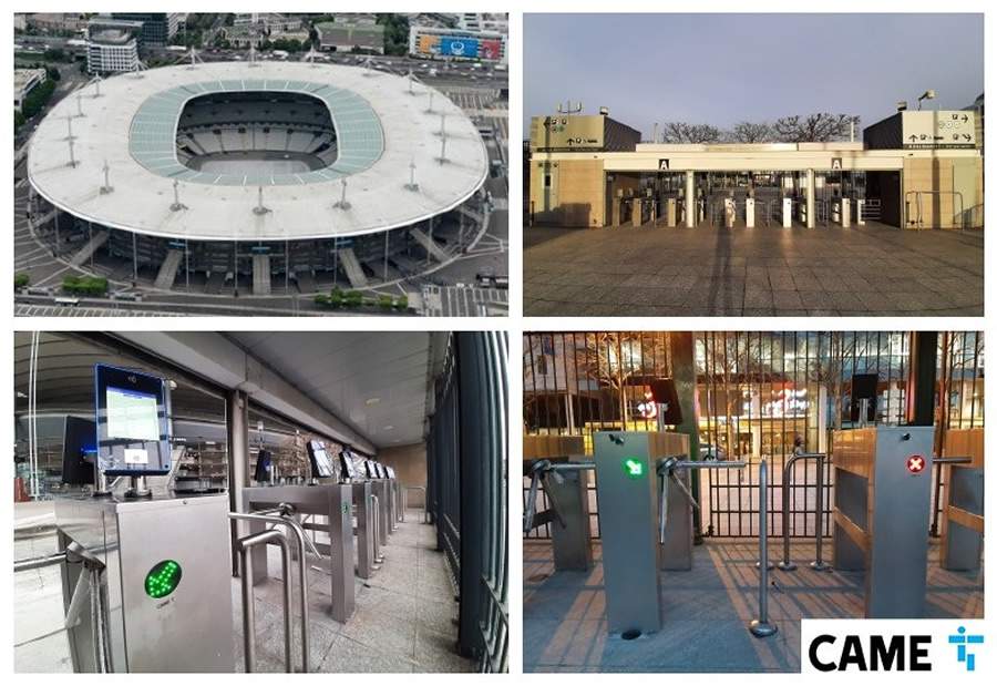 Stade de France, que ganhou quase 170 catracas de controle de acesso da Came em projeto de segurança do local para a Olimpíada de Paris-2024 (Fotos: Divulgação/Came)