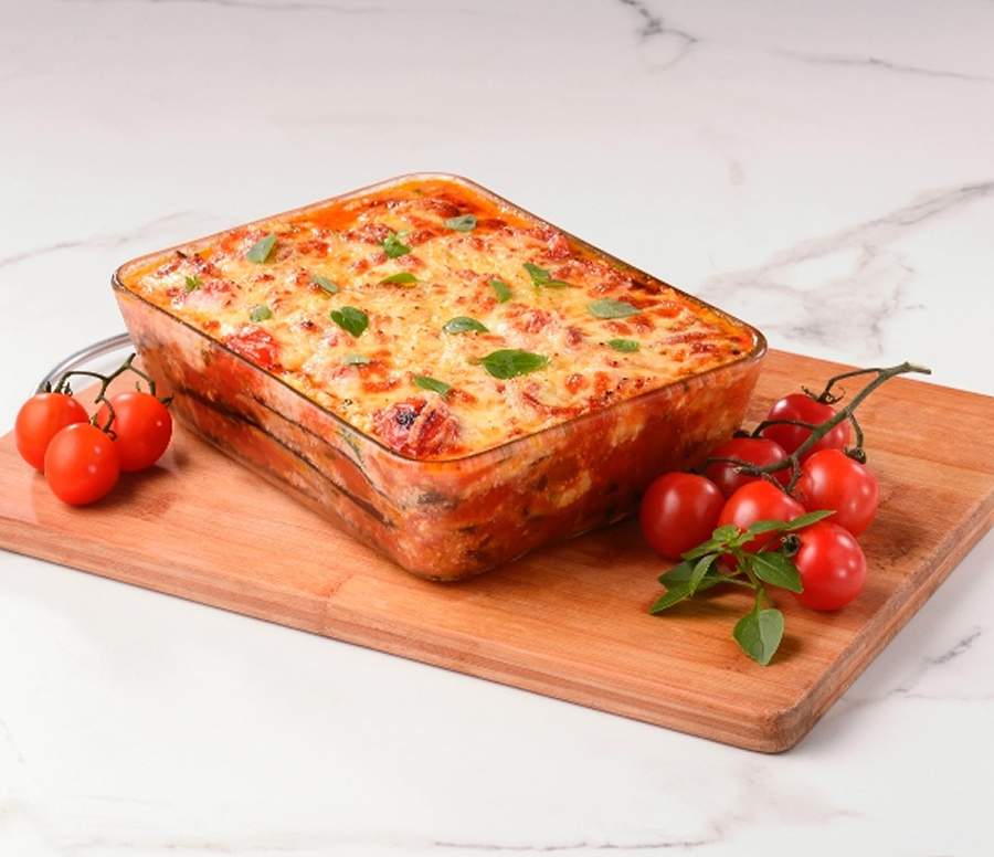 Lasanha: Receita que leva berinjela e tomatinhos