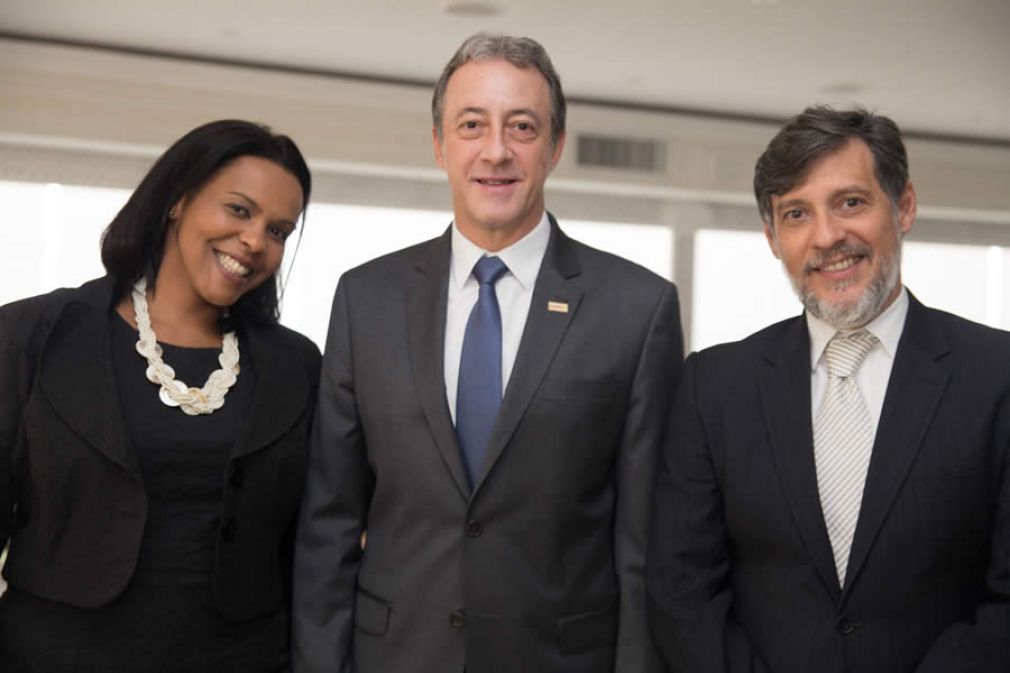 Valeria Graciano coordenadora da Funenseg –SP; Marcos Colantonio, presidente da Aconseg-SP; e Ronny Martins, gerente regional de São Paulo da Funenseg