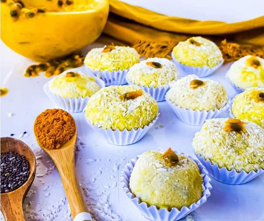 Brigadeiro de Maracujá com Chia e Cúrcuma Zero Açúcar