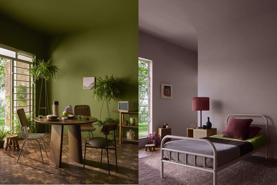  Cores do Ano 2026 da Suvinil &mdash; Cip&oacute; da Amaz&ocirc;nia (&agrave; esquerda) e Tempestade (&agrave; direita) - Foto: Andr&eacute; Klotz; e Cores do Ano 2026 da Suvinil &mdash; Cip&oacute; da Amaz&ocirc;nia (&agrave; esquerda) e Tempestade (&agrave; direita)Foto: Andr&eacute; Klotz