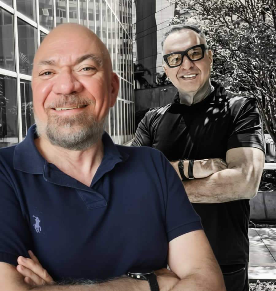 Imagens: (E/D) Fabio Santana e Zeca Vieira; a nova marca da empresa