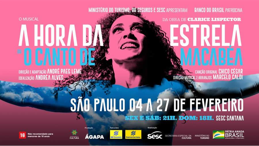 Vers&atilde;o musical de &ldquo;A Hora da Estrela&rdquo; chega a S&atilde;o Paulo em fevereiro para temporada no Sesc Santana