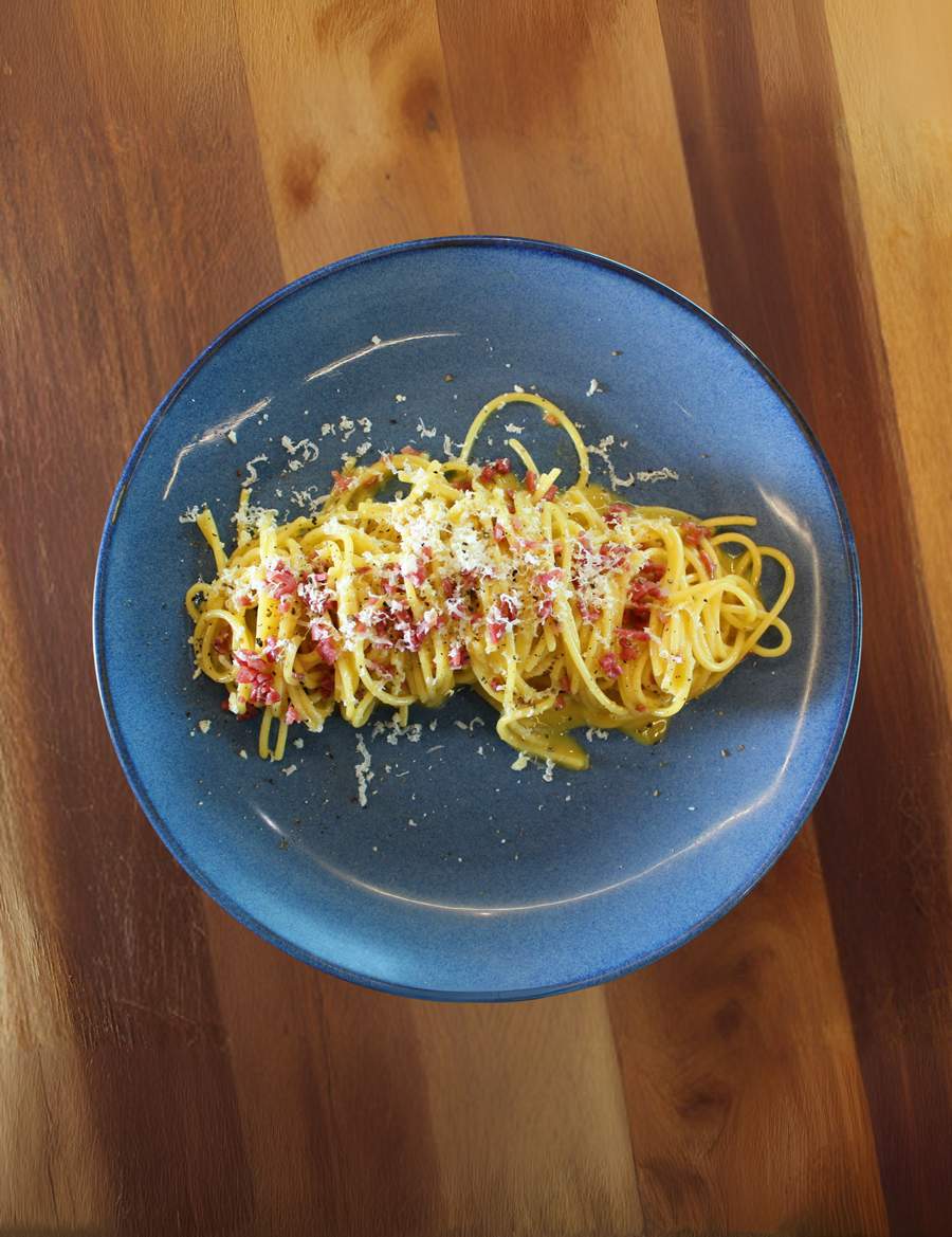 Spaghetti Carbonara Centro-Oeste de Pequi com Lingui&ccedil;a Pantaneira - Divulga&ccedil;&atilde;o Barilla
