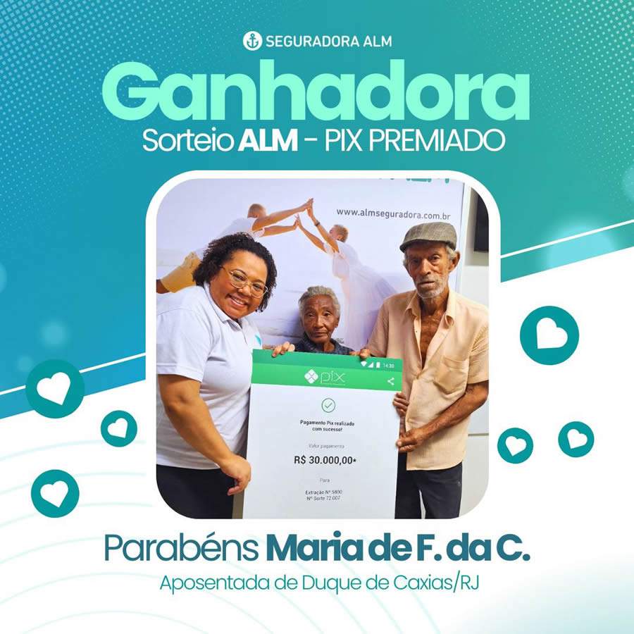 Seguradora ALM contempla novo benefici&aacute;rio com o PIX Premiado