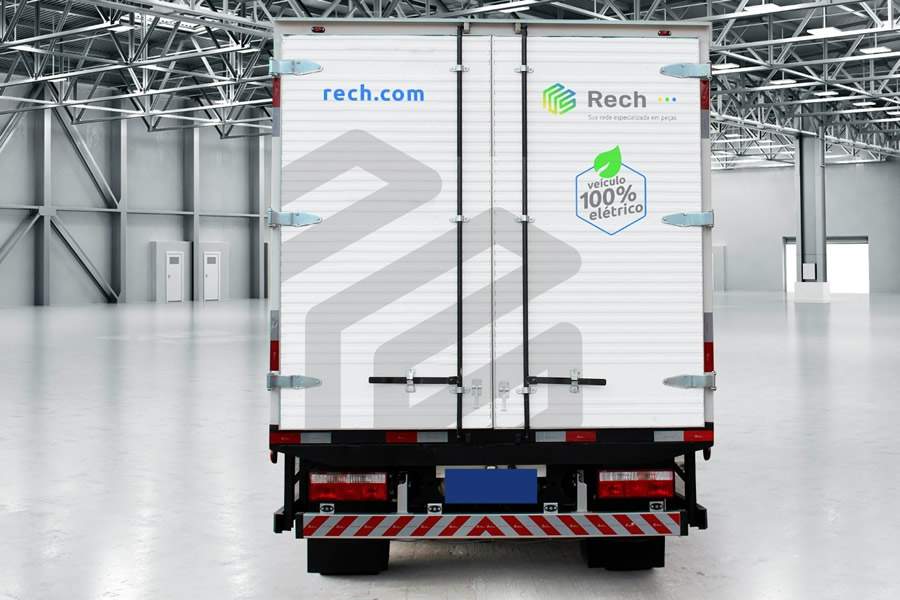 Caminh&atilde;o 100% el&eacute;trico da Rech